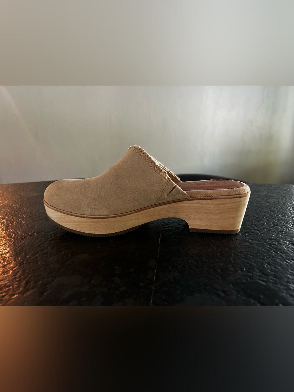 TOMS Beige Suede Addison Clog